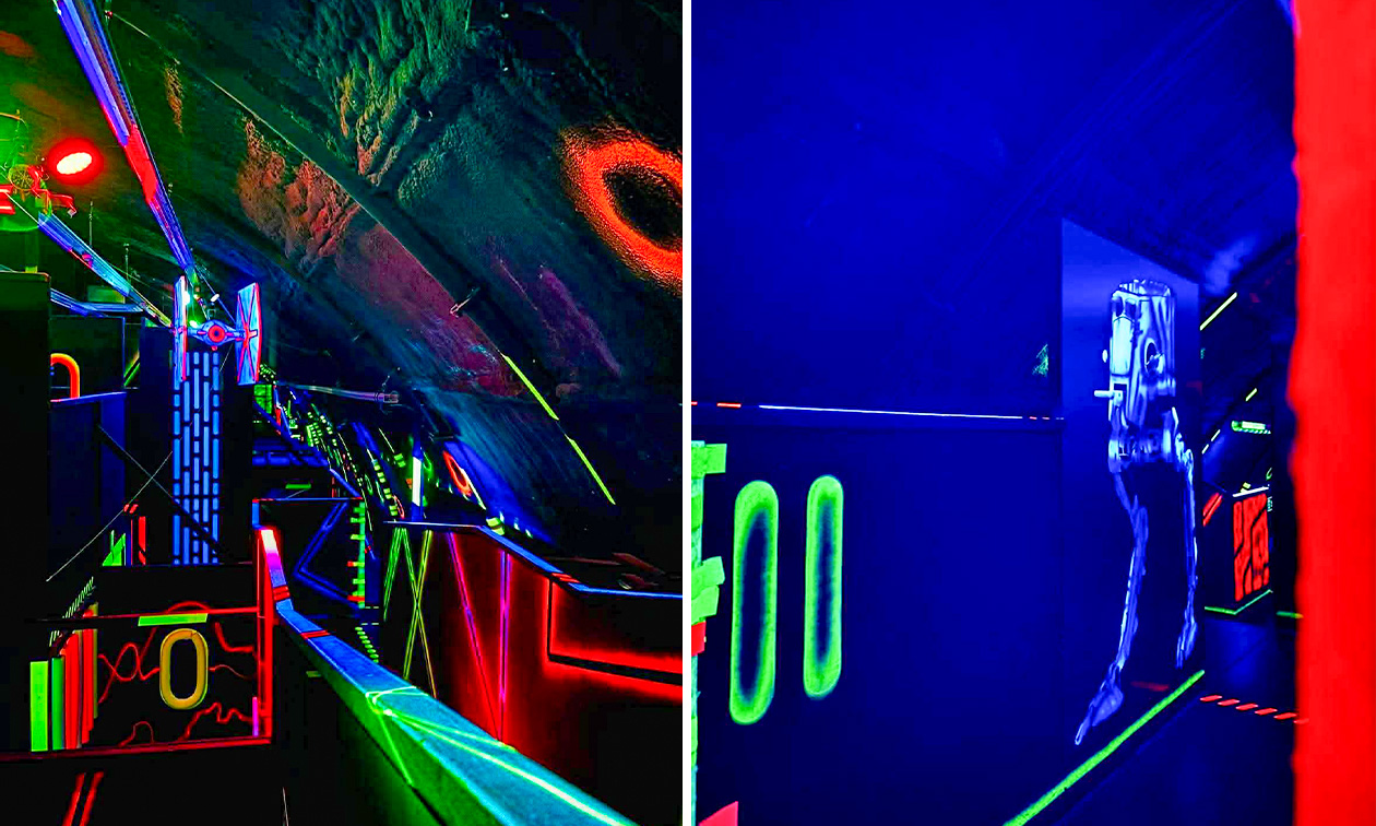 Goolfy et Laser Game mons