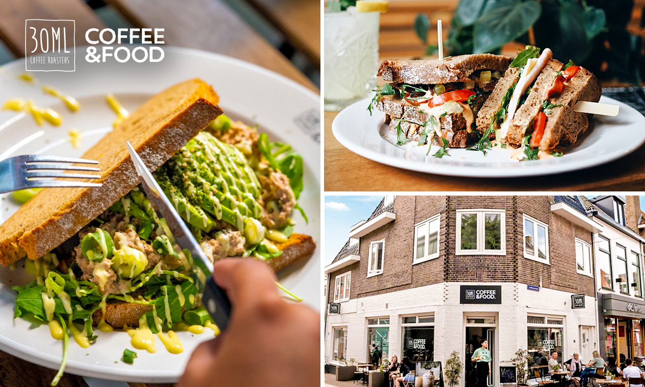 Ontbijtgerecht of late lunch naar keuze bij 30ML Groningen