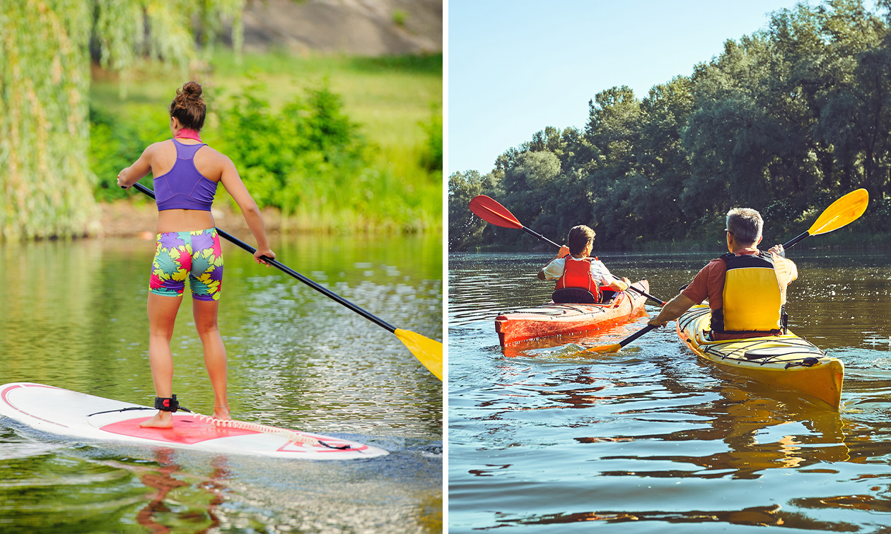 Huur kajak of sup-board (1 uur)