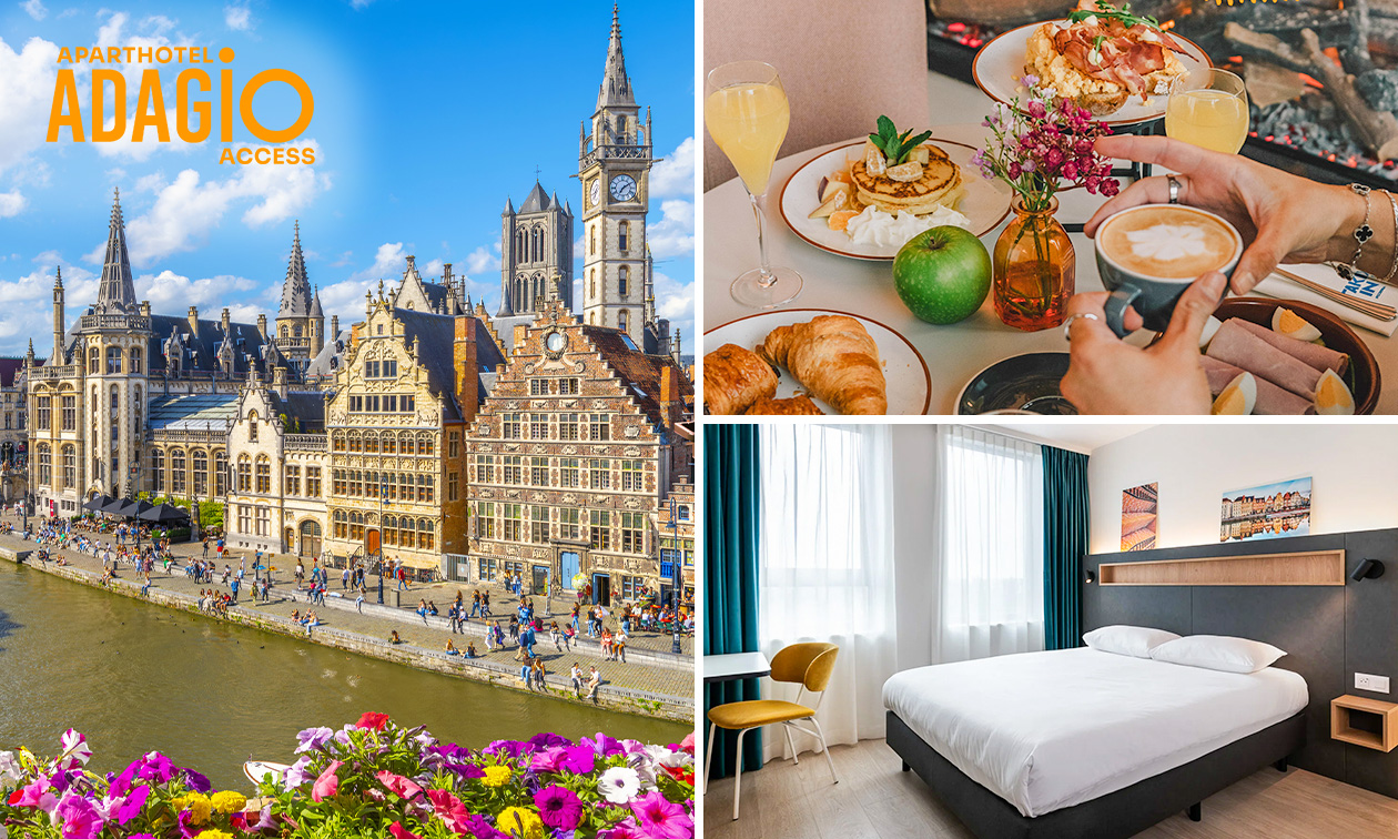 Overnachtingen voor 2 + ontbijt + late check-out in hartje Gent