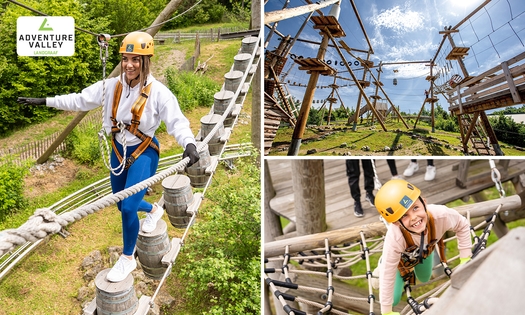 Entree voor klimpark Adventure Valley + evt. 5 ritjes Alpine Coaster Rodelbaan