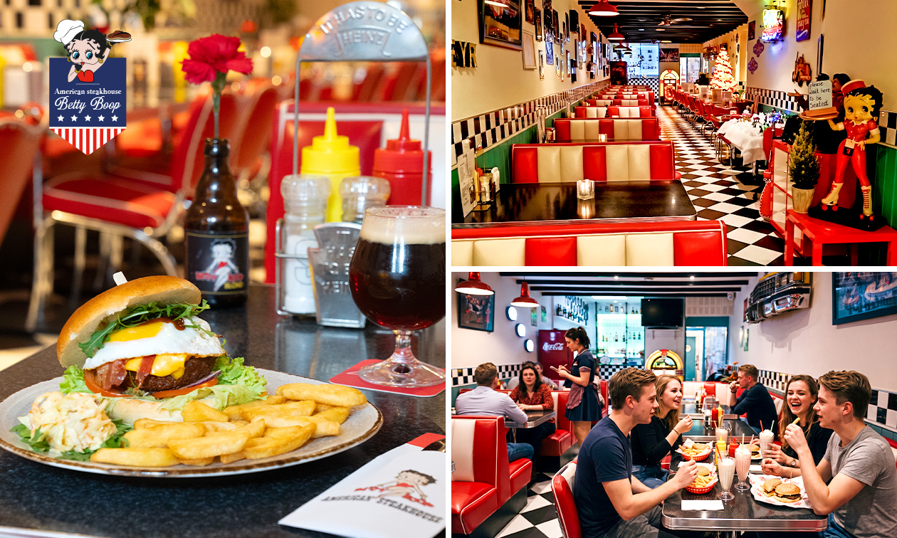 2-gangenlunch bij American Steakhouse Betty Boop