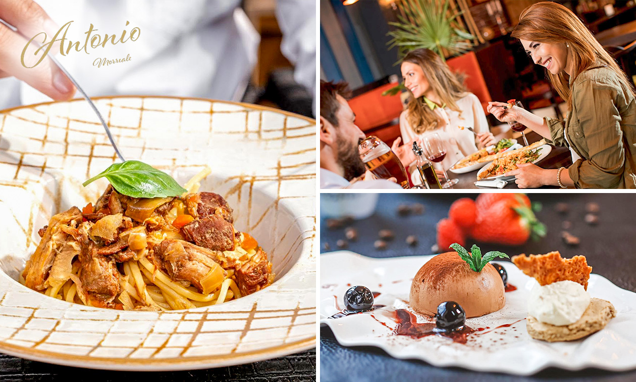 Winterse 3-gangenlunch of -diner bij Restaurant Antonio Morreale