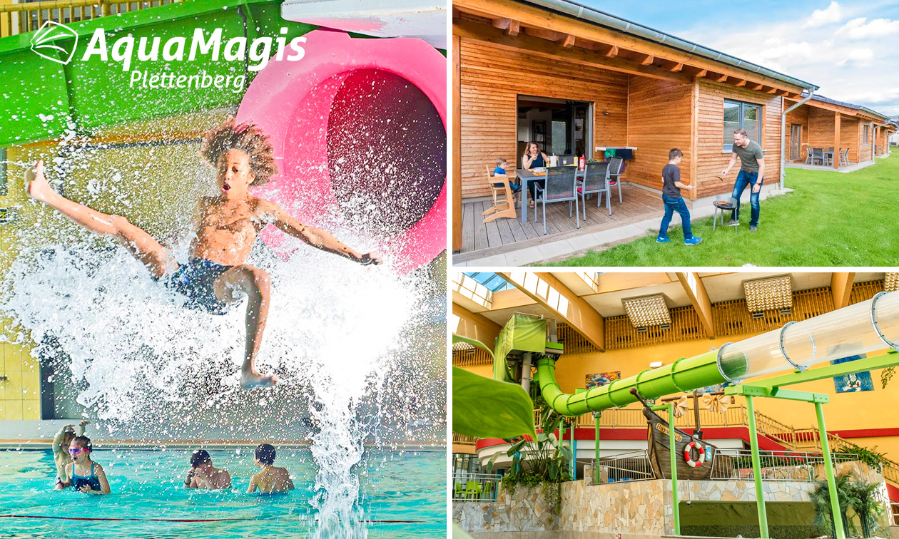 Overnachting voor 4 personen + entree avonturenzwembad bij AquaMagis