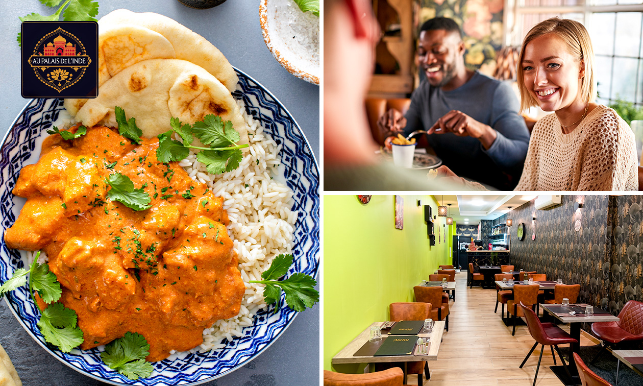 Menu indien en 2 services à la carte + boisson à Lille