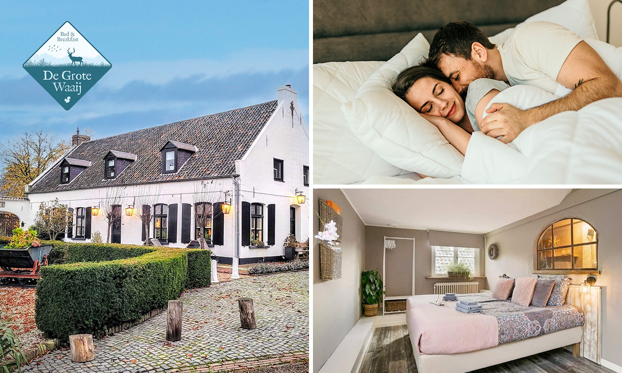 Overnachting(en) voor 2 + welkomstdrankje + ontbijt + evt. dagschotel in Well