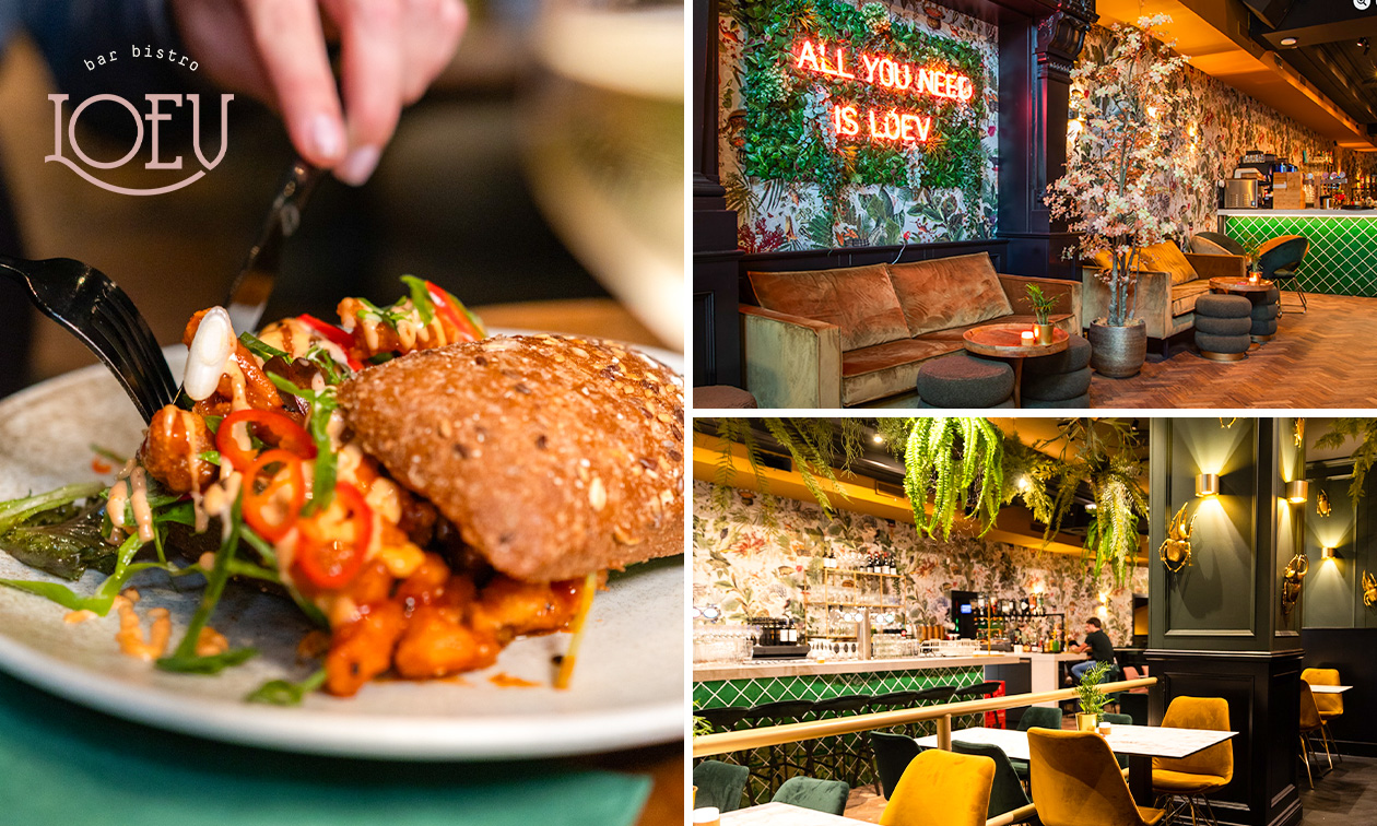 2-gangen keuzelunch bij Bar Bistro Loev in hartje Enschede