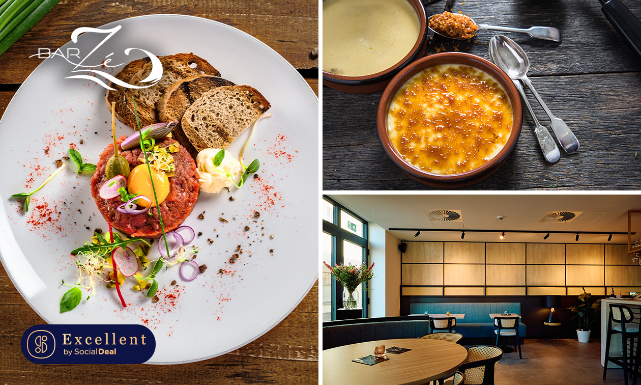 Gastronomische 3-gangenlunch of -diner bij Bar zé