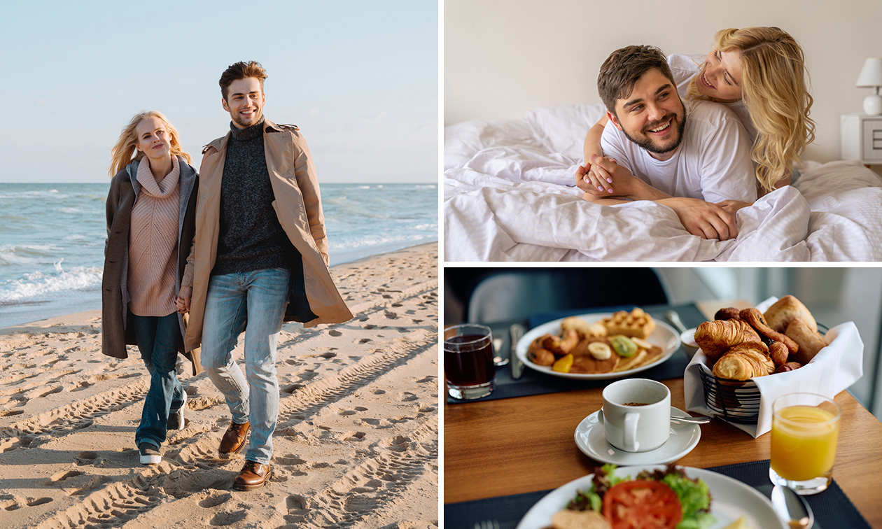 Overnachting voor 2 + ontbijt + evt. 2-gangen keuzediner in hartje Katwijk aan Zee