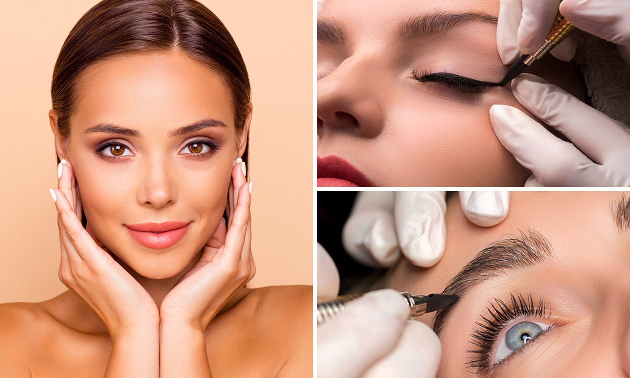 Carbon laser peeling of permanente make-up + nabehandeling