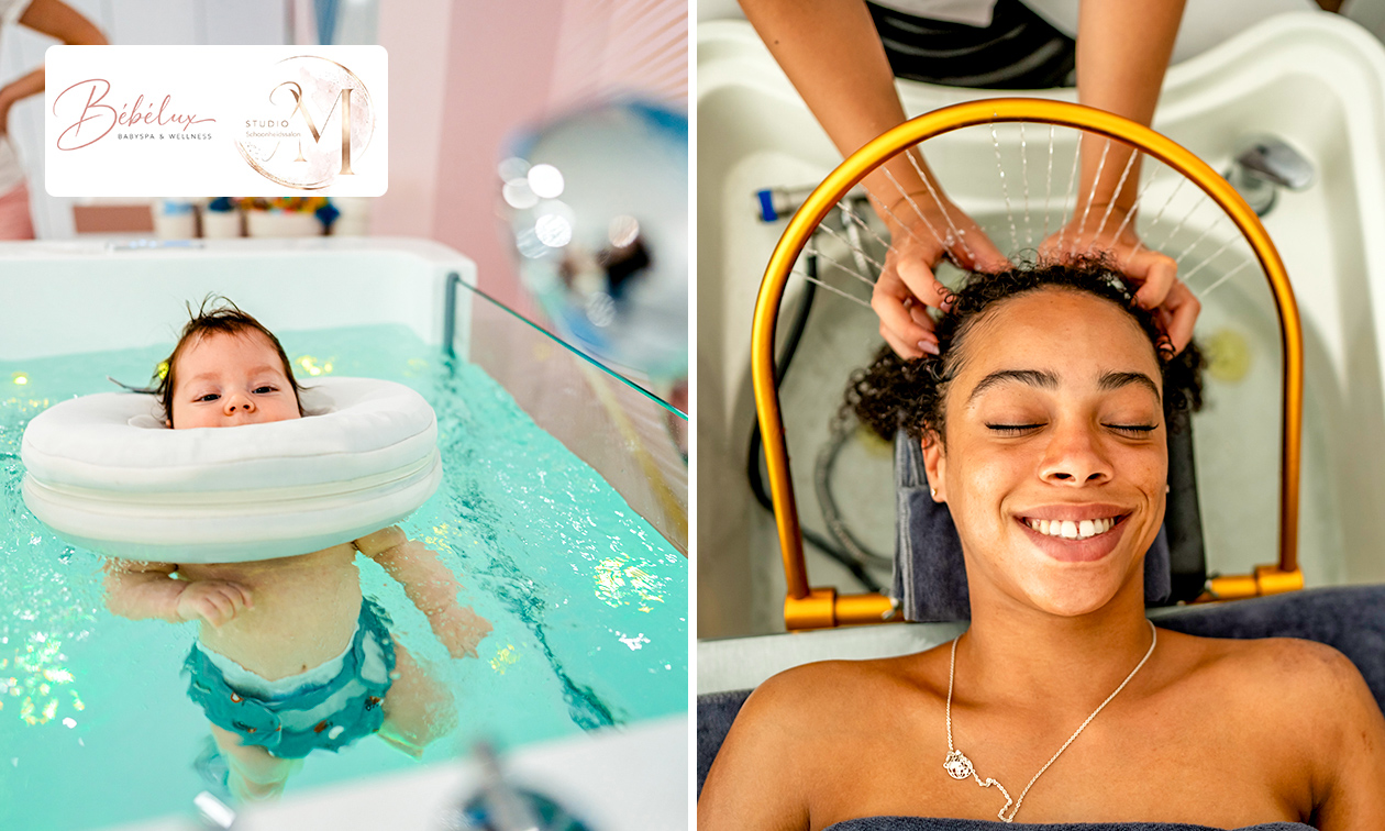 Babyfloat (30 min) of Japanese headspa naar keuze (75 of 90 min)