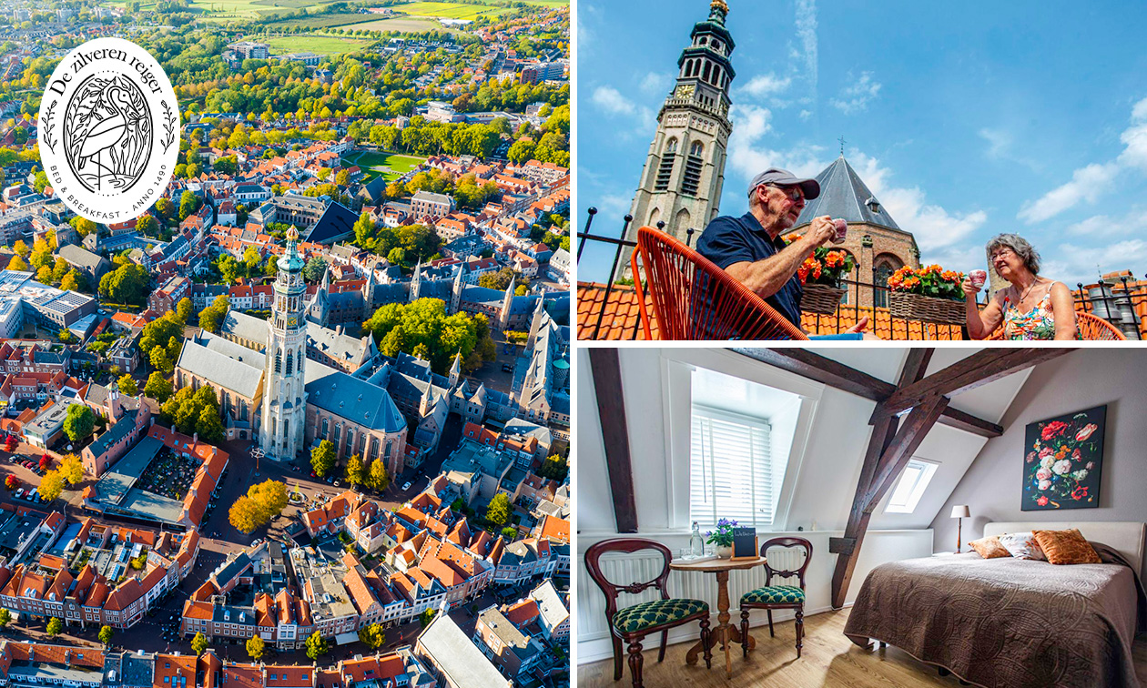 Overnachting(en) voor 2 + ontbijt + welkomstdrankje + late check-out in hartje Middelburg