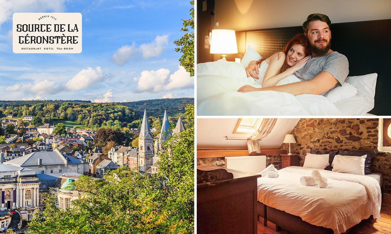 Overnachting voor 2 personen + ontbijt + evt. 3-gangendiner + steptocht in de buurt van Spa