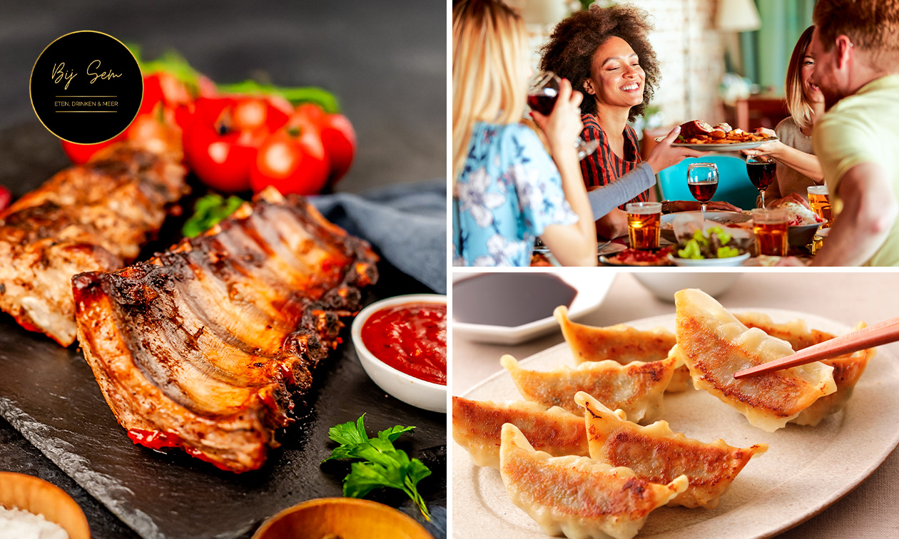 3-gangen shared dining-diner van de chef