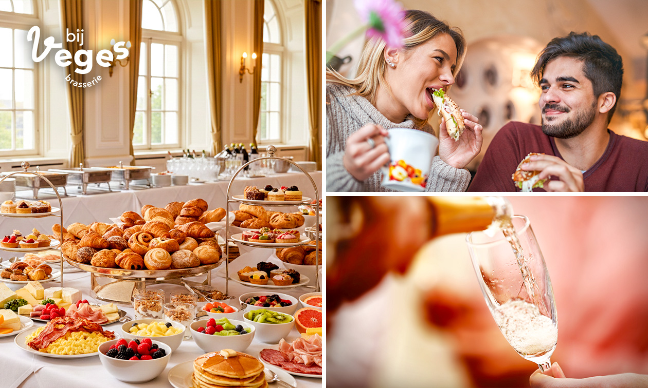 Luxe ontbijtbuffet + glas bubbels aan Park Hoge Kempen