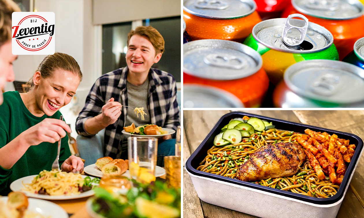 Surinaamse, Mediterrane of Hollandse maaltijd + drankje naar keuze voor afhaal