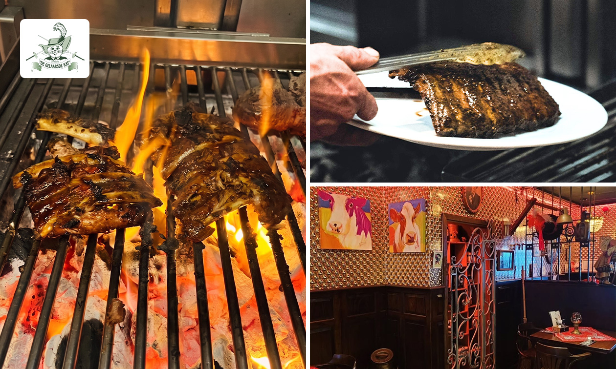 Onbeperkt spareribs + groenten + knoflooksaus bij Bistro de Gelaarsde Kat