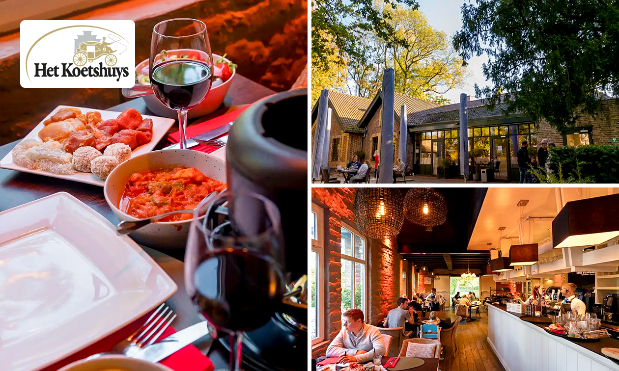 2-gangenlunch of -diner met fondue of tafelbarbecue