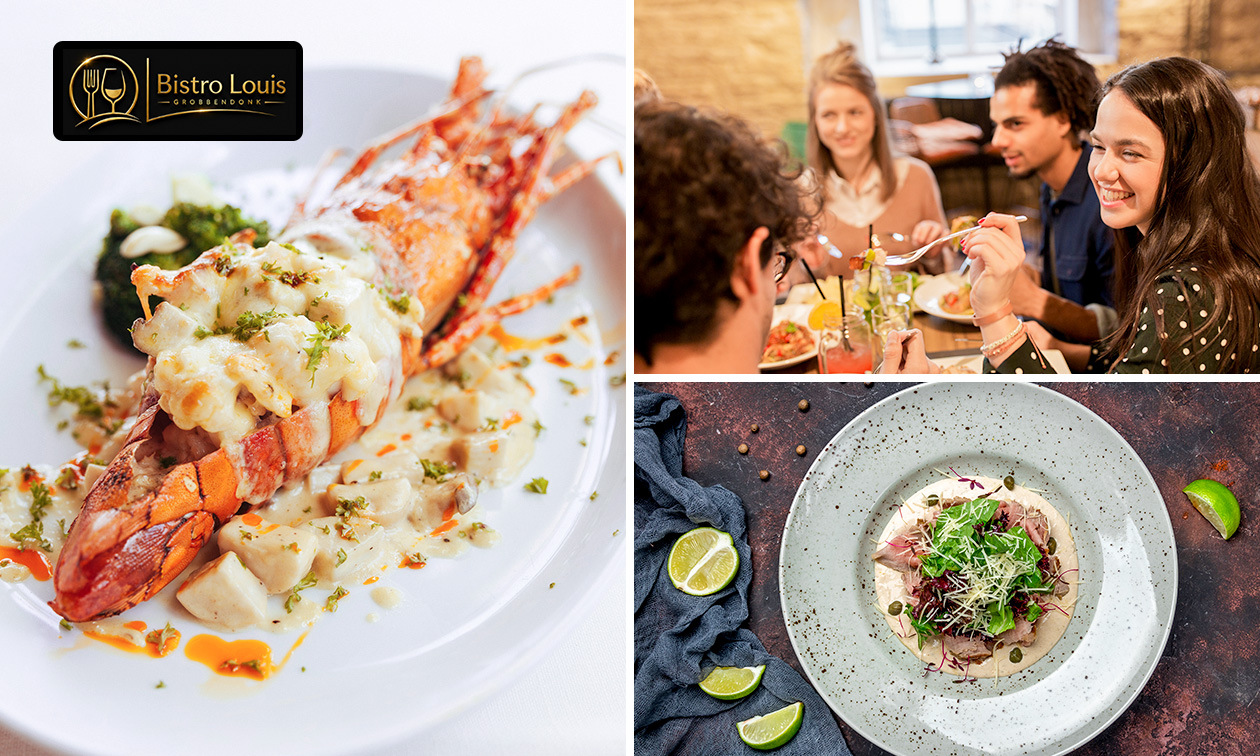 4-gangen kreeftdiner + aperitiefhapjes bij Bistro Louis Grobbendonk