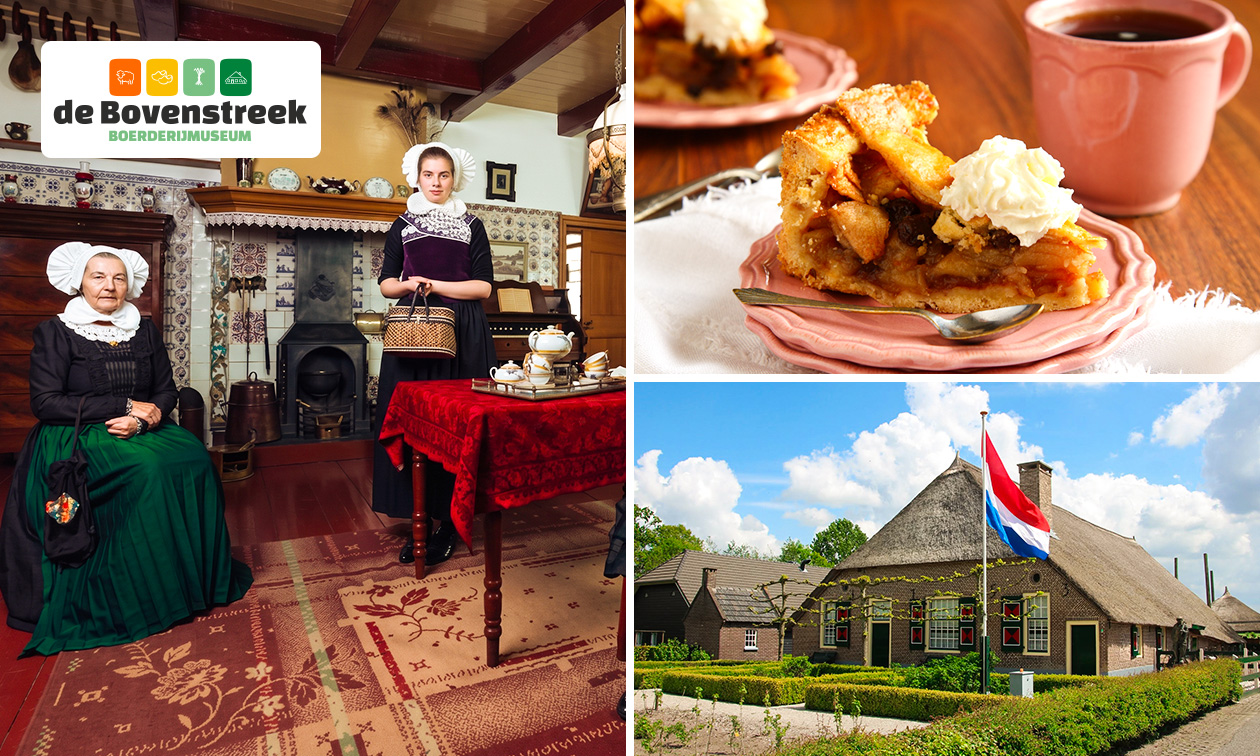Entree Boerderijmuseum de Bovenstreek + warme drank + gebak + evt. pannenkoek