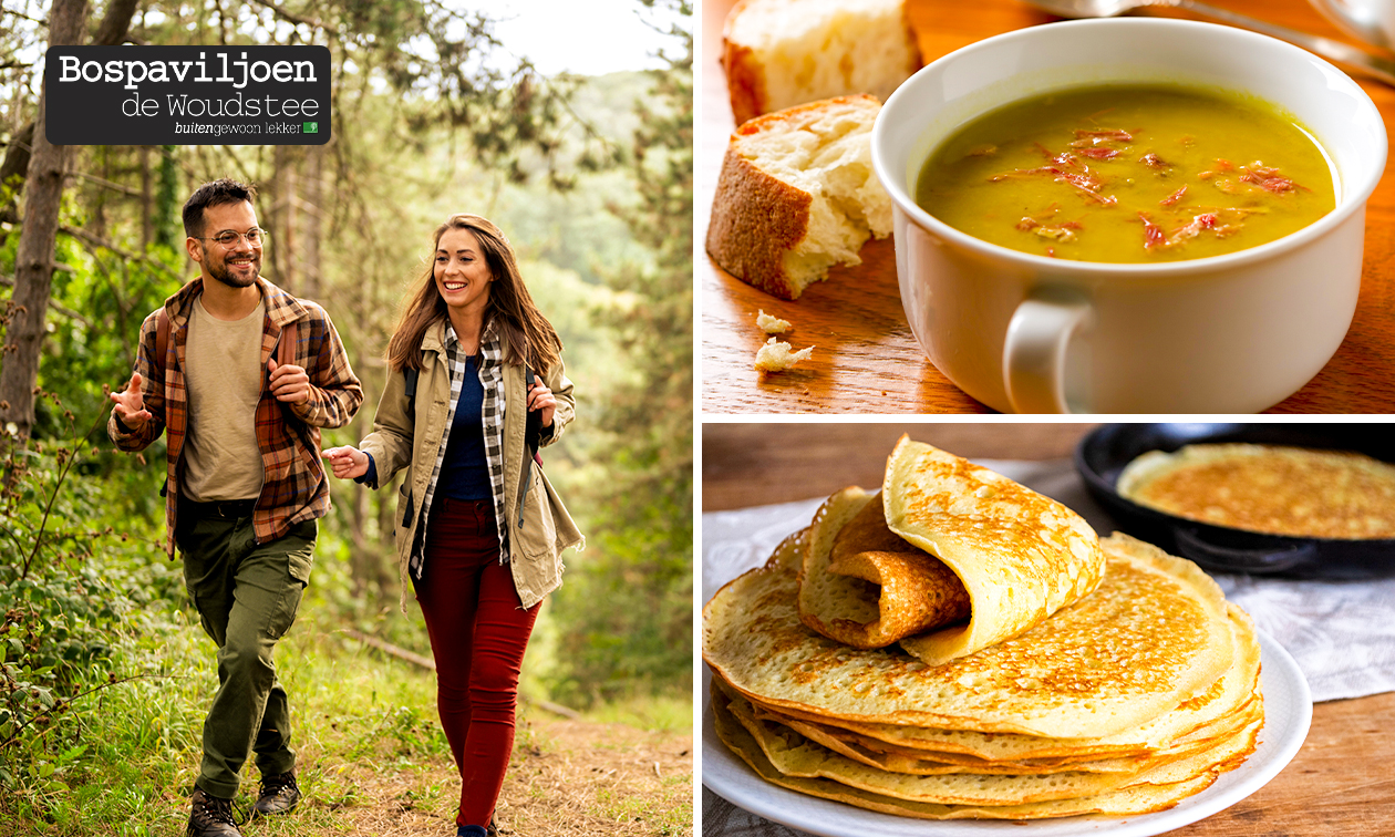 Wandelarrangement incl. koffie/thee + appelgebak + 2-gangen keuzelunch