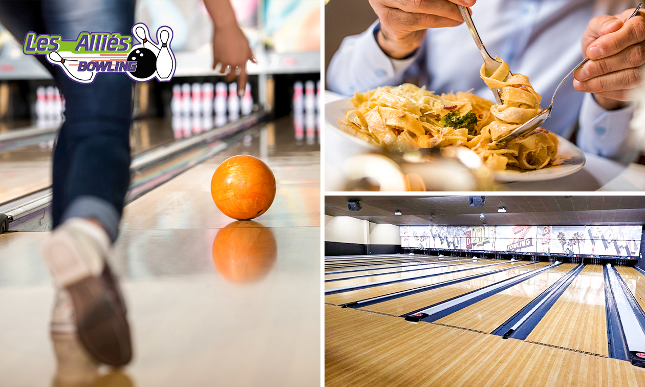 Partie de bowling + plat au choix à Mouscron