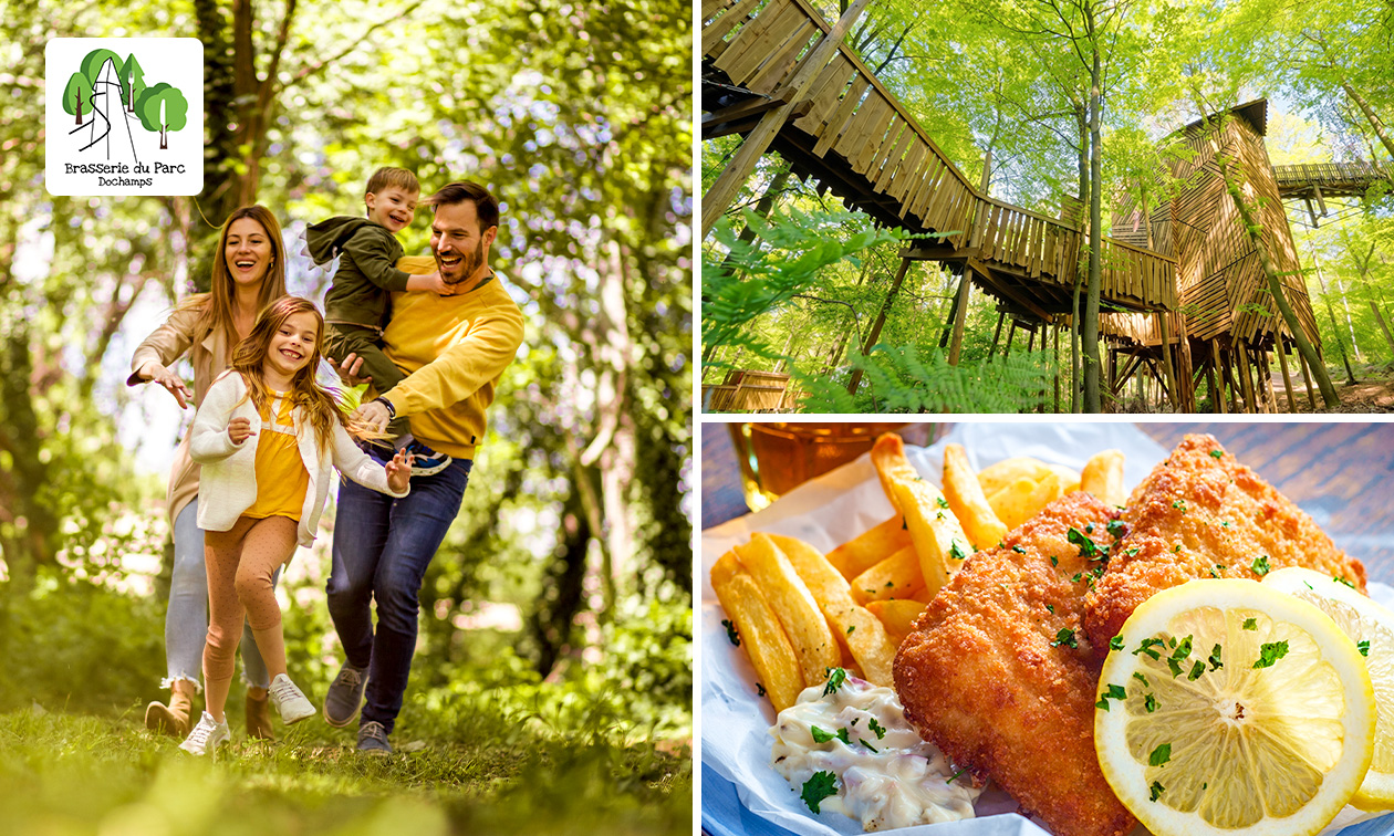 Eintritt in den Parc Chlorophylle + Hauptgericht + Getränk in den Ardennen
