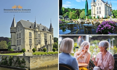 Fiets- en wandelarrangement of 2-gangen keuzelunch bij Brasserie Kasteel Schaloen