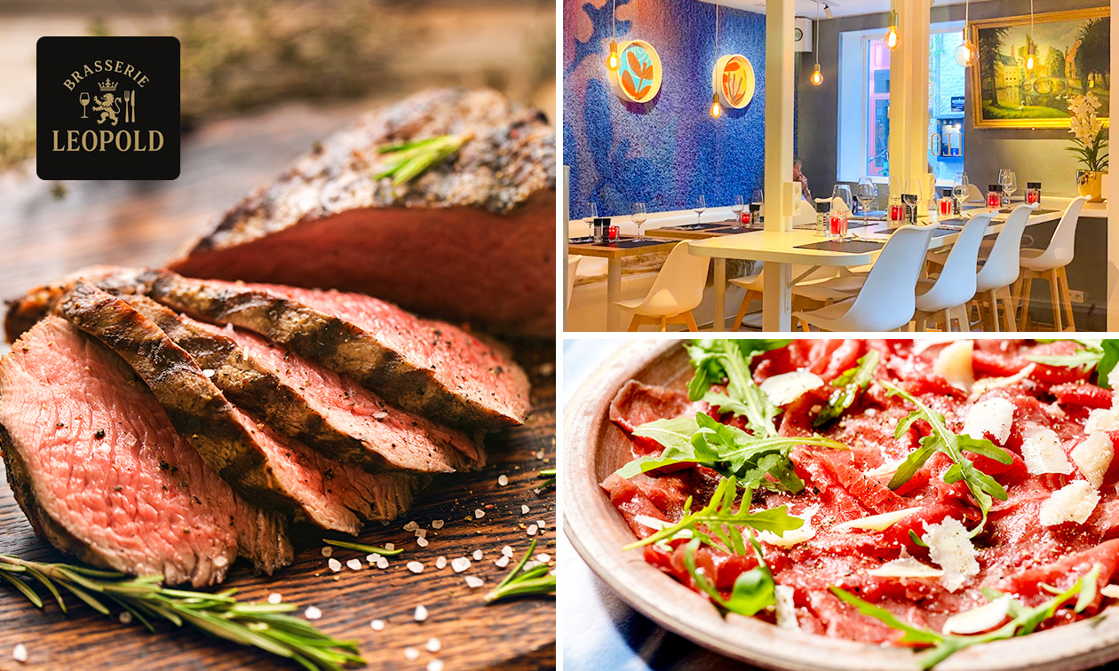 3-gangen keuzelunch of -diner bij Brasserie Leopold in hartje Brugge