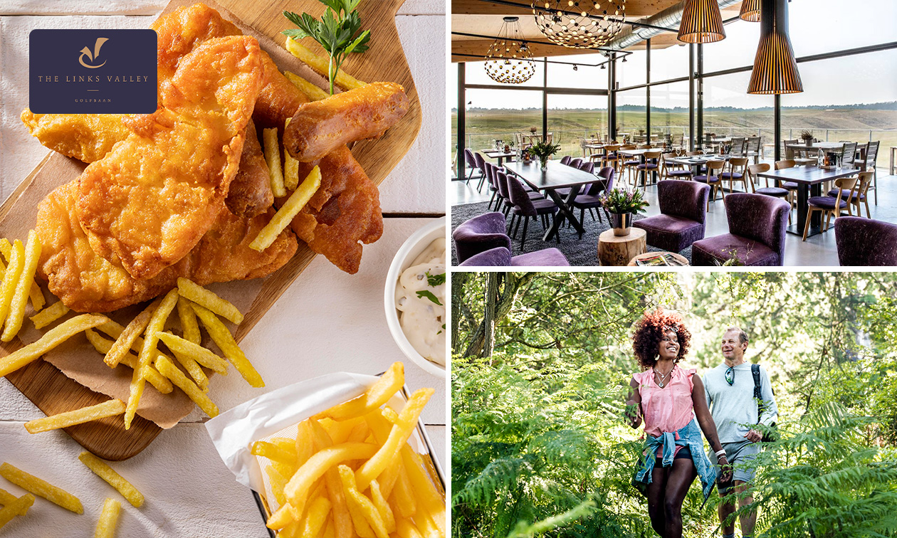 Fiets- of wandelarrangement + 2-gangenlunch bij Brasserie The Valley