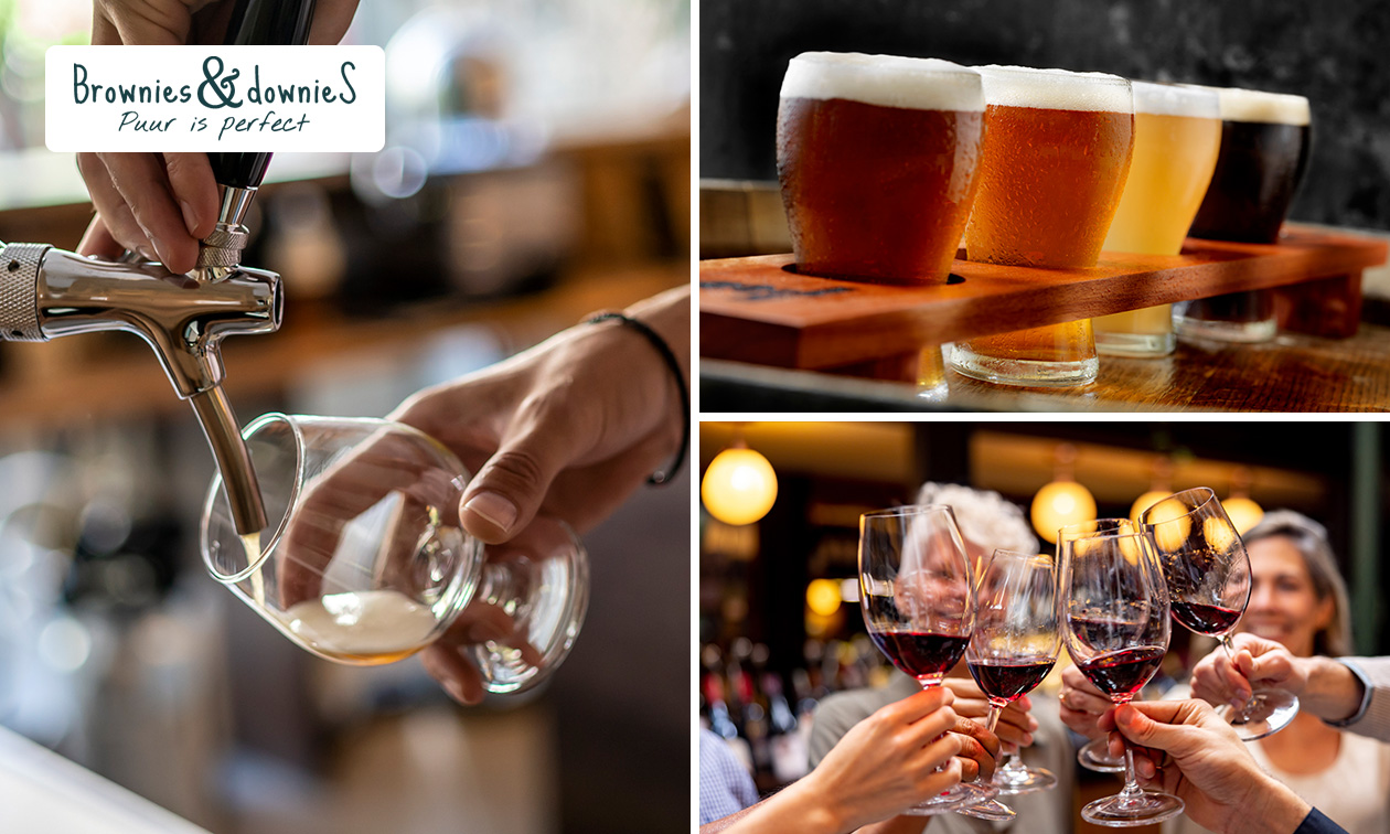 Bierproeverij of high wine bij Brownies&downieS Haarlem