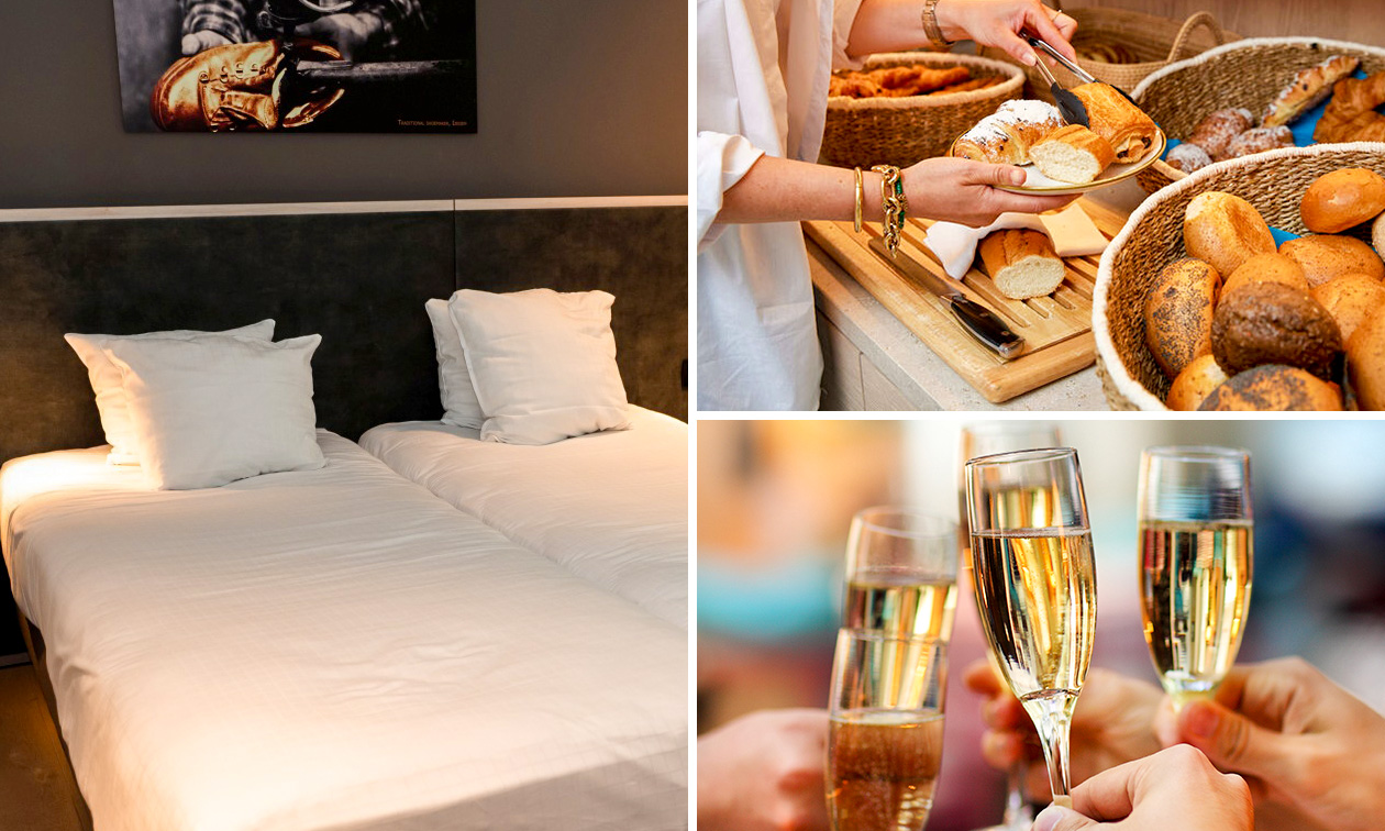 Overnachting + glas cava + late check-out + evt. ontbijt