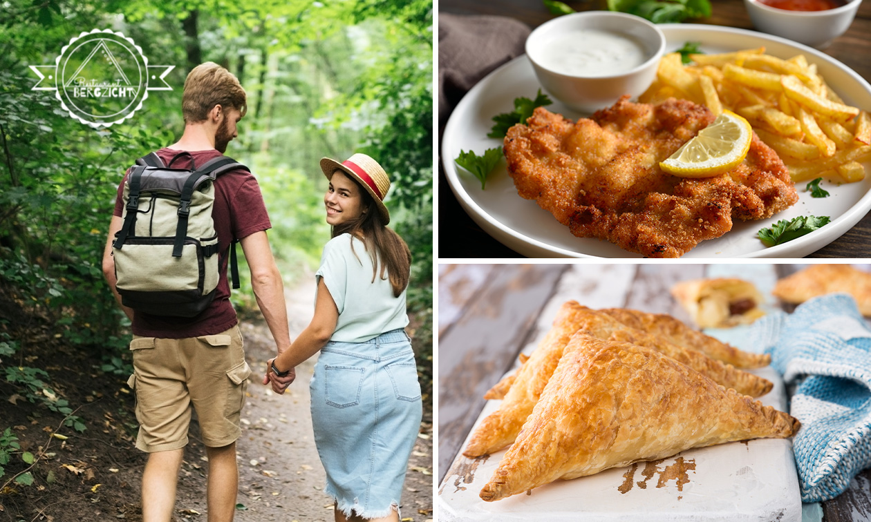 Komplettes Wanderarrangement mit Kaffee und Kuchen und einem Hauptgericht