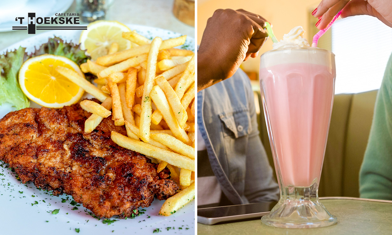 Schotel + grote milkshake naar keuze