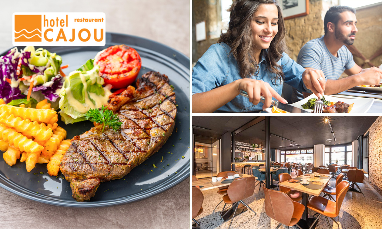 3-gangen keuzelunch of -diner vlak bij het strand