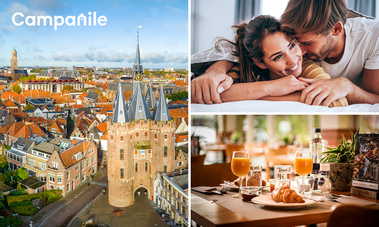 Overnachting voor 2 + ontbijt + welkomsthapjes in Zwolle