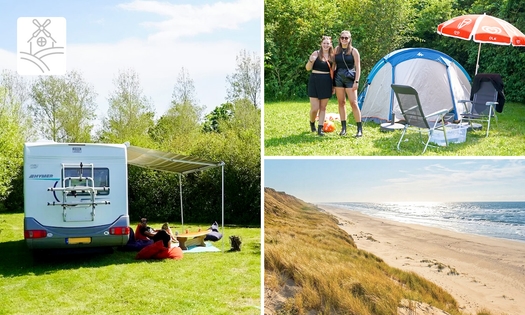 Camper- of kampeerplek (2, 5 of 7 nachten) voor 1 tot 6 personen in Zeeland