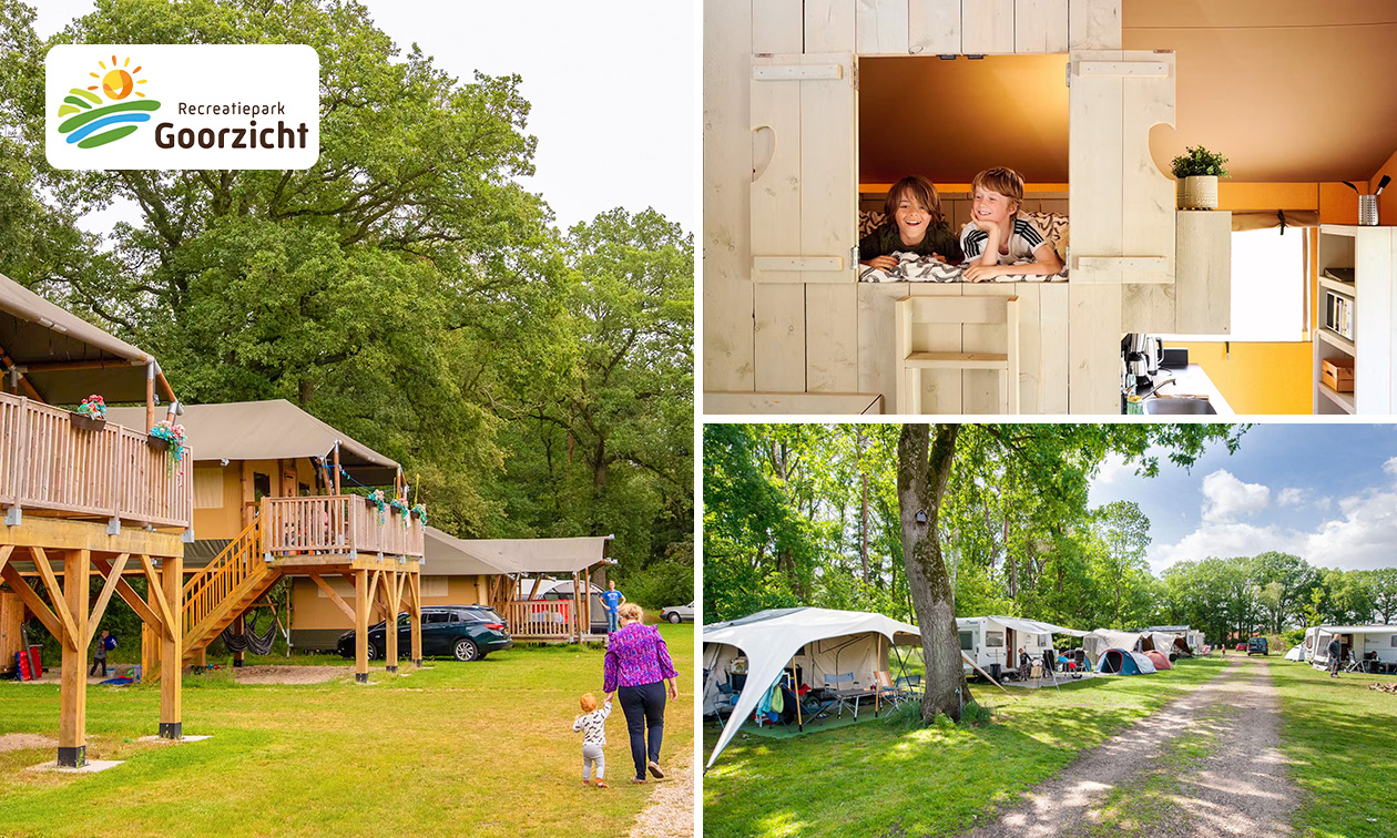 Emplacement de camping ou hébergement (3, 5 ou 7 nuits) pour 2 à 7 personnes