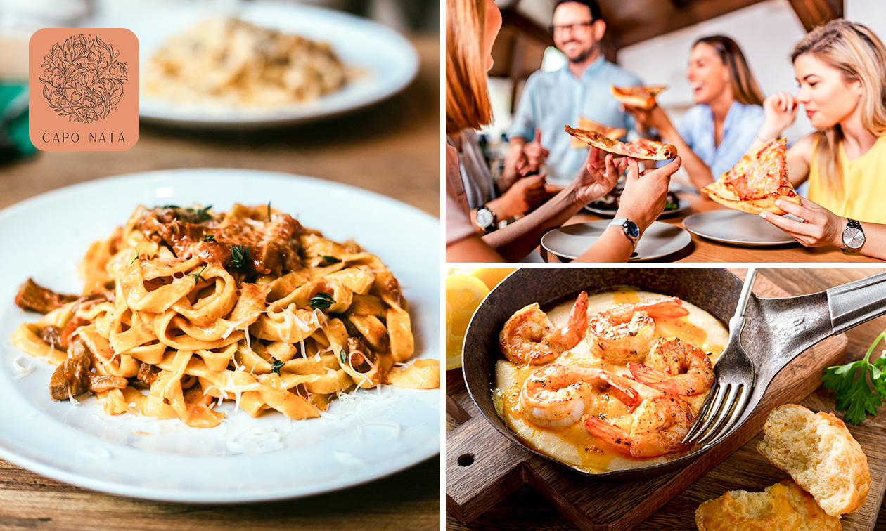 Lunch italien en 2 services ou menu en 3 services à la carte chez Capo Nata