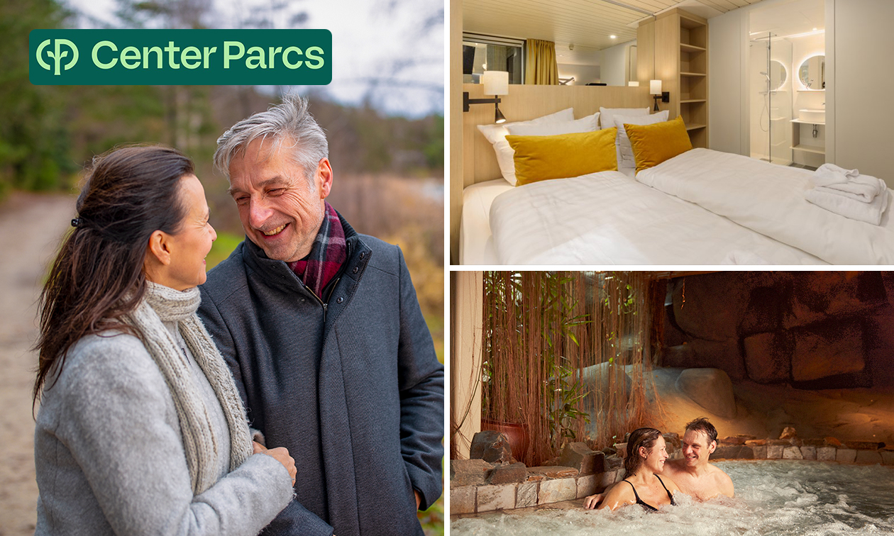 1, 2, 3 of 4 overnachtingen voor 2 + ontbijt in Center Parcs