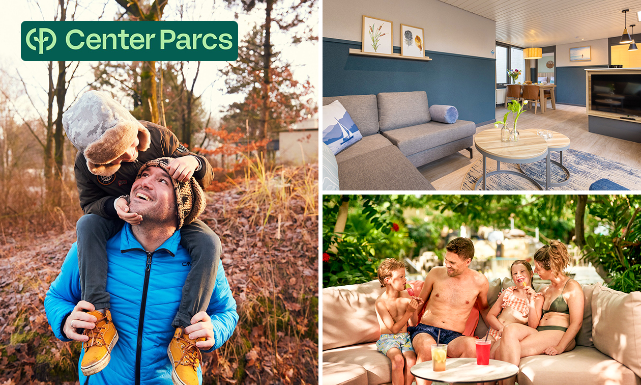 2, 3 of 4 overnachtingen voor 4 tot 6 in Center Parcs De Vossemeren