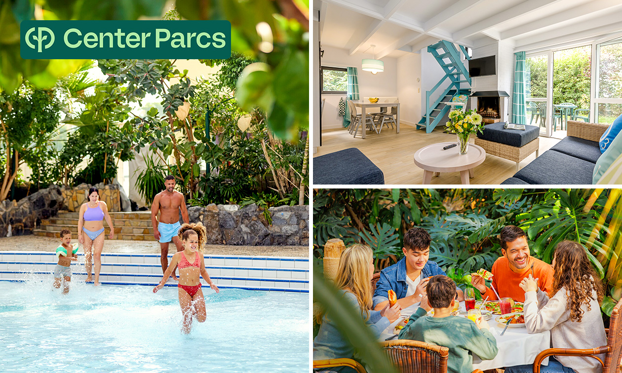 Weekend of midweek weg voor 4 tot 6 personen bij Center Parcs Mystery Park in België