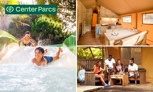 3 ou 4 nuits en tente lodge pour 6 pers. au Center Parcs Port Zélande