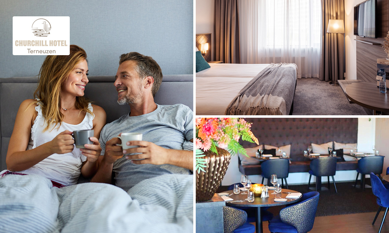 Overnachting voor 2 + ontbijt + late check-out in Terneuzen