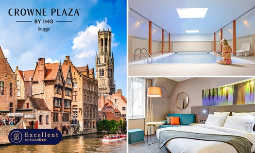 Nuit pour 2 + petit-déjeuner à Crowne Plaza Brugge