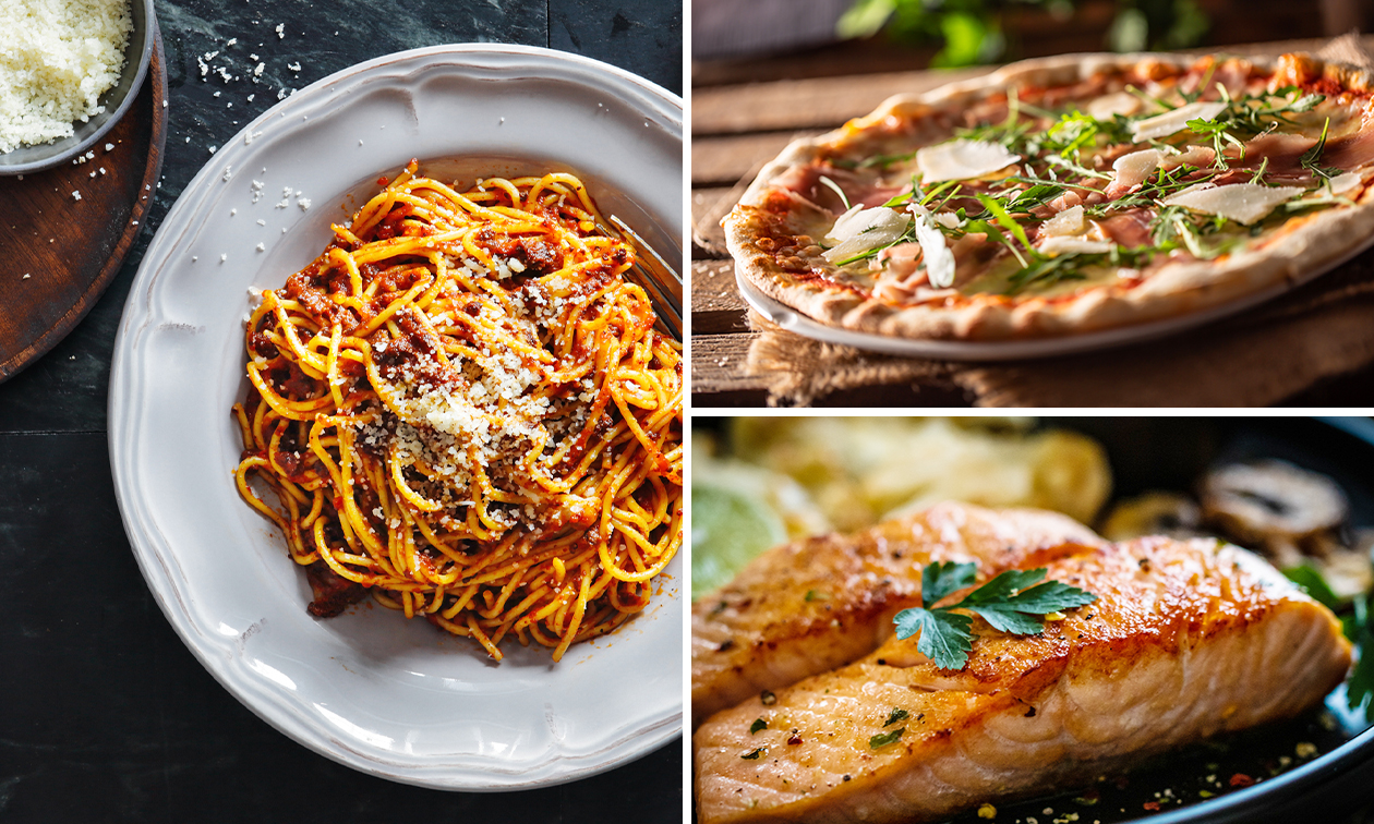 Menu en 3 services à la carte à la Pizzeria Da Lucia