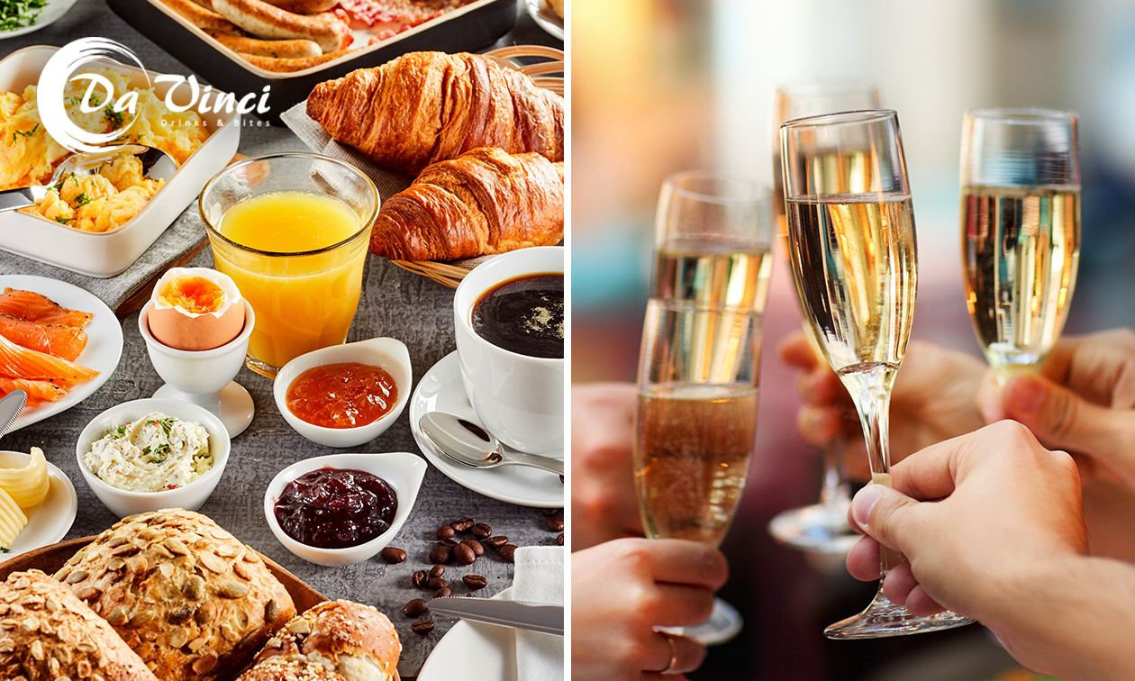 Luxe ontbijt + glaasje bubbels bij Da Vinci