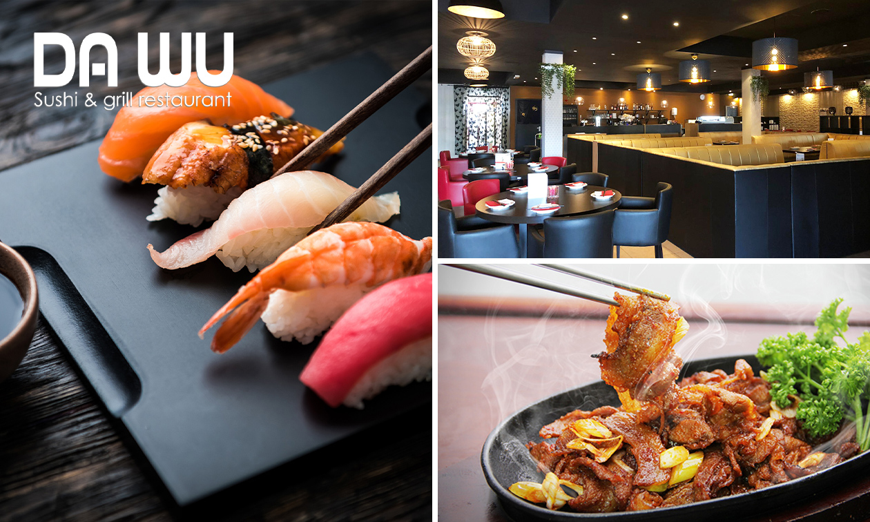 All-You-Can-Eat (2,5 uur) bij Da Wu Sushi & Grill All-You-Can-Eat (2,5 uur) bij Da Wu Sushi & Grill