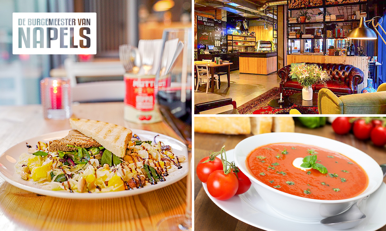 2-gangen keuzelunch bij De Burgemeester van Napels