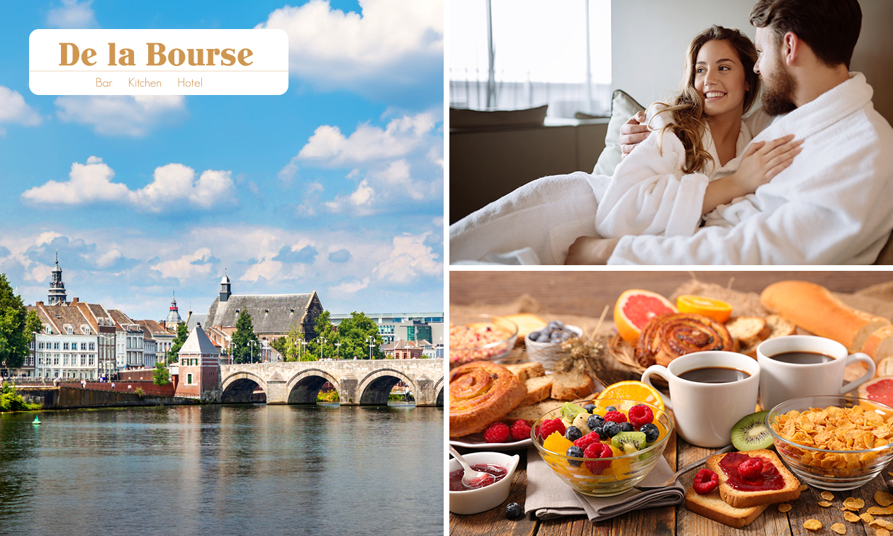 Overnachting voor 2 + ontbijt in hartje Maastricht